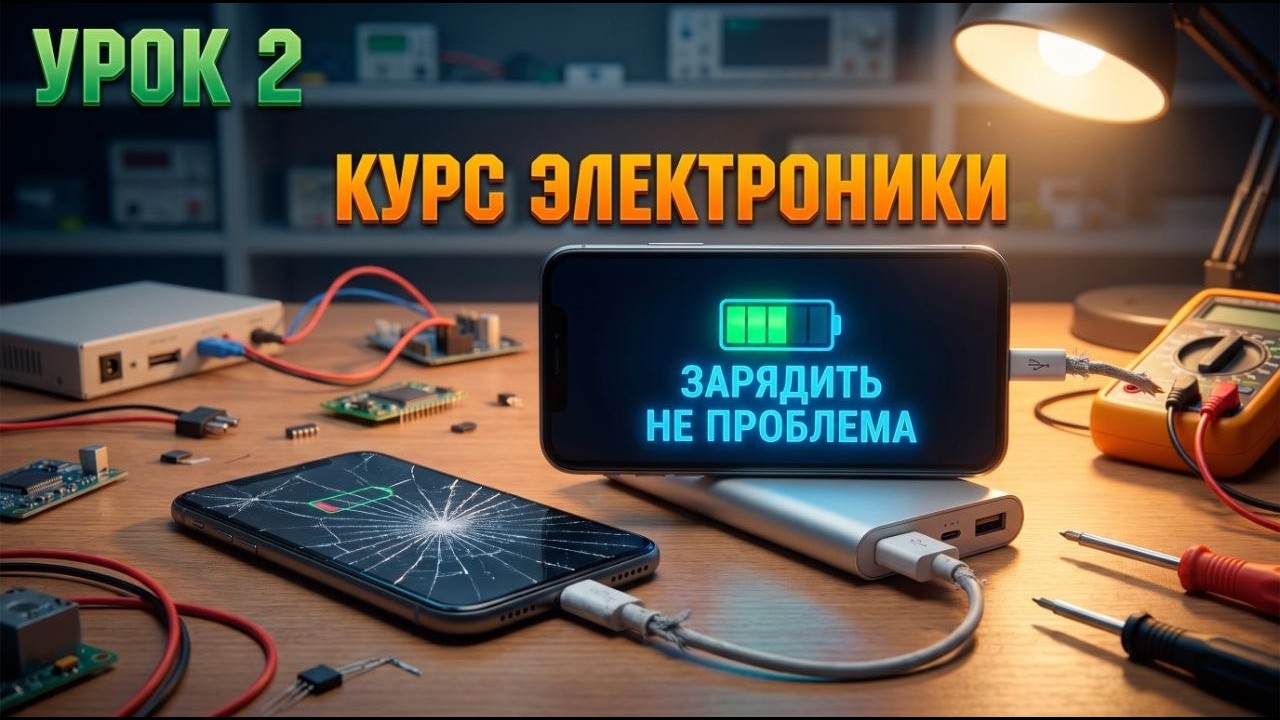 Зарядка - Электроника Урок 2 #автокурс #электрика #электроника #электрик #зарядное #питание #заряд