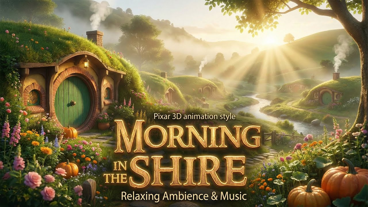 Morning in the Shire 🌄 Relaxing Fantasy Music & Ambience | Acoustic, Celtic, Gentle Folk