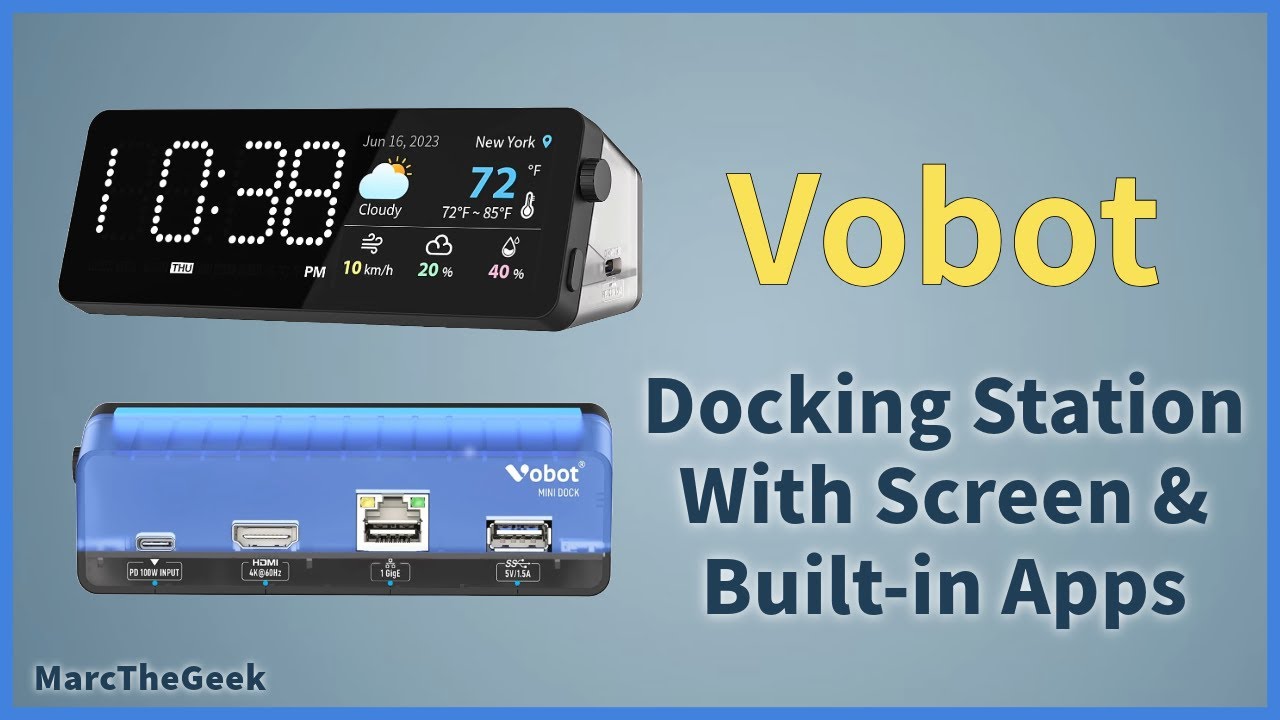 Vobot Mini Docking Station with Screen & Built-in Apps