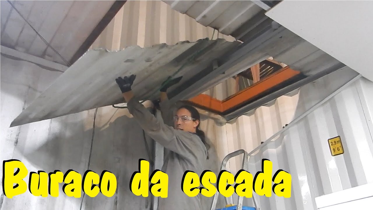 Abrindo o buraco da escada e impermeabilização das laterais - (EP 13 - TEMP - 2)