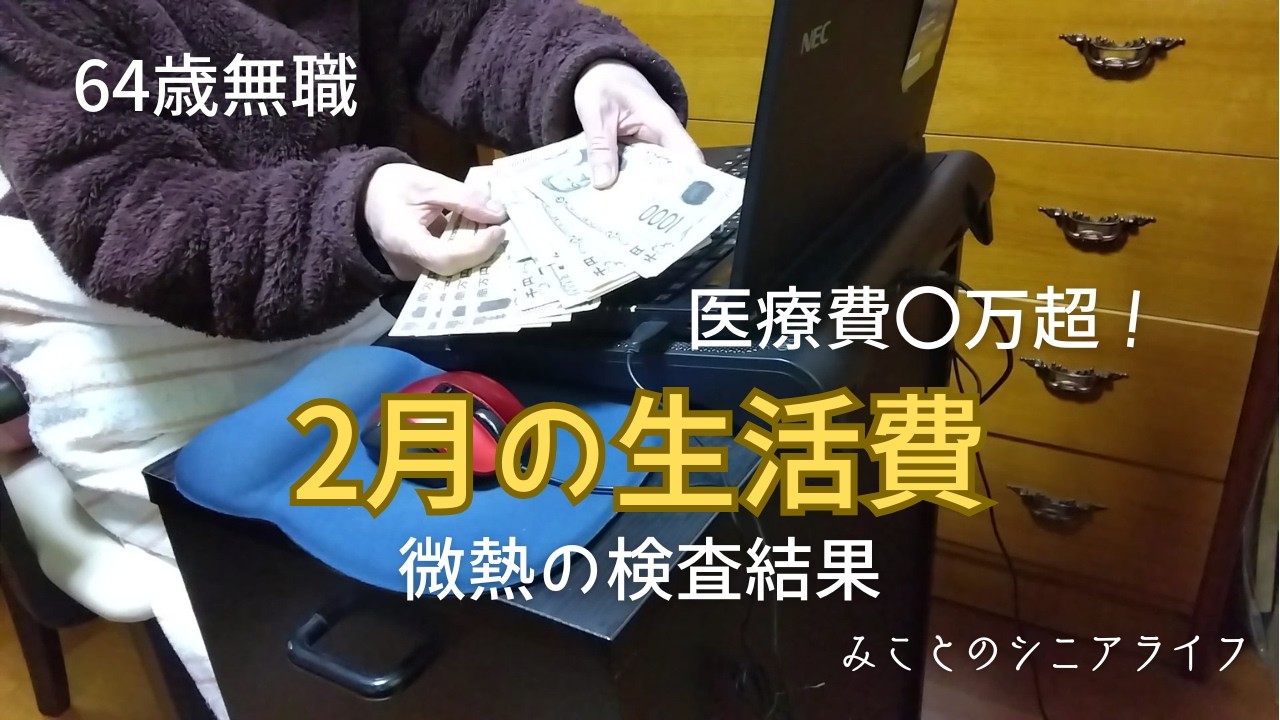 【60代姉弟二人暮らし】64歳無職／2026年2月の生活費／微熱の検査結果