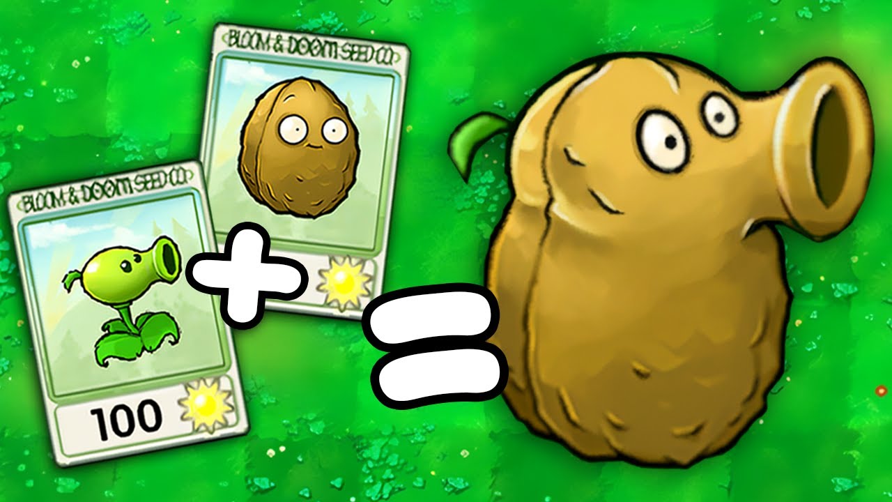 criei fusões BIZONHAS das plantas com um mod do PVZ