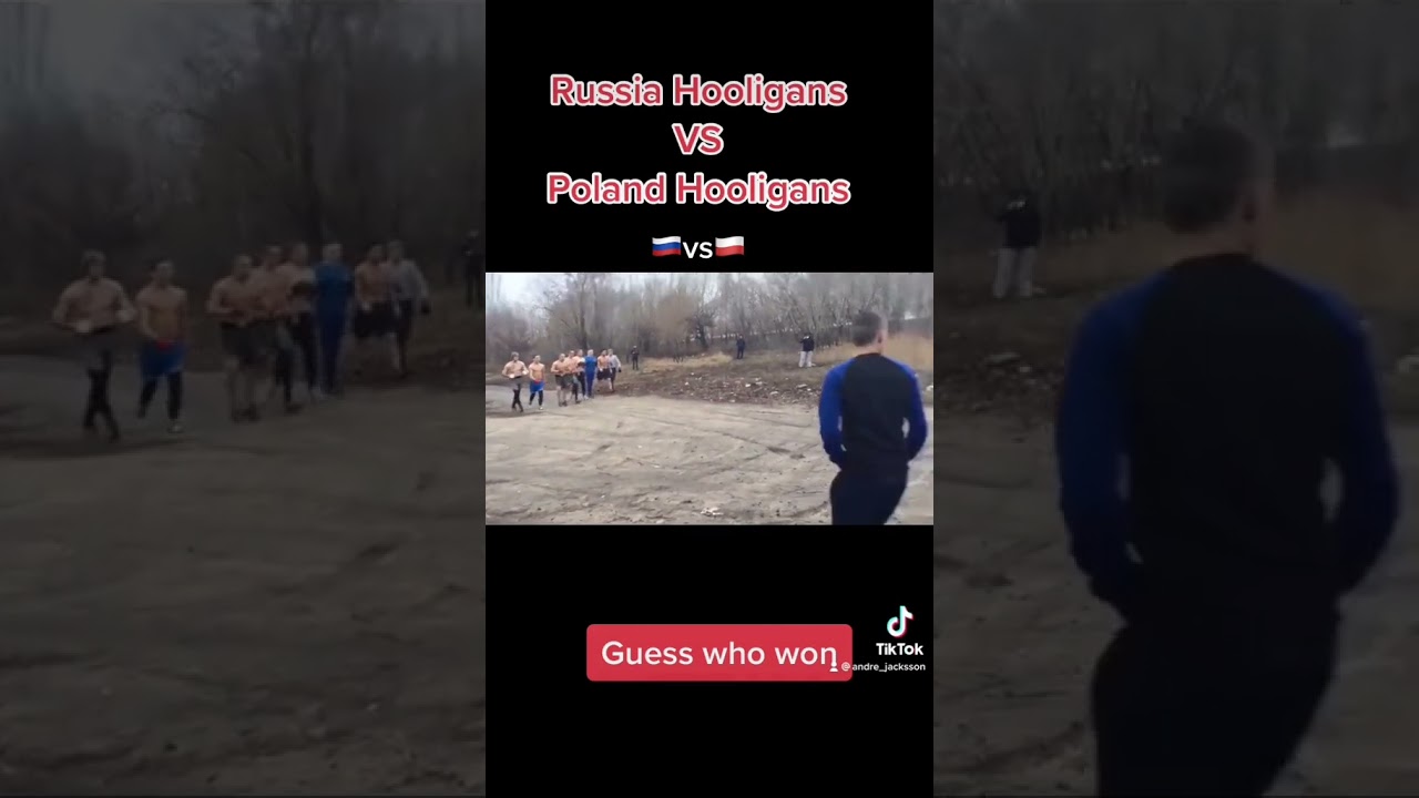 Russia Hooligans vs Poland Hooligans! #Hooligans #Ultras #Casuals #Shorts