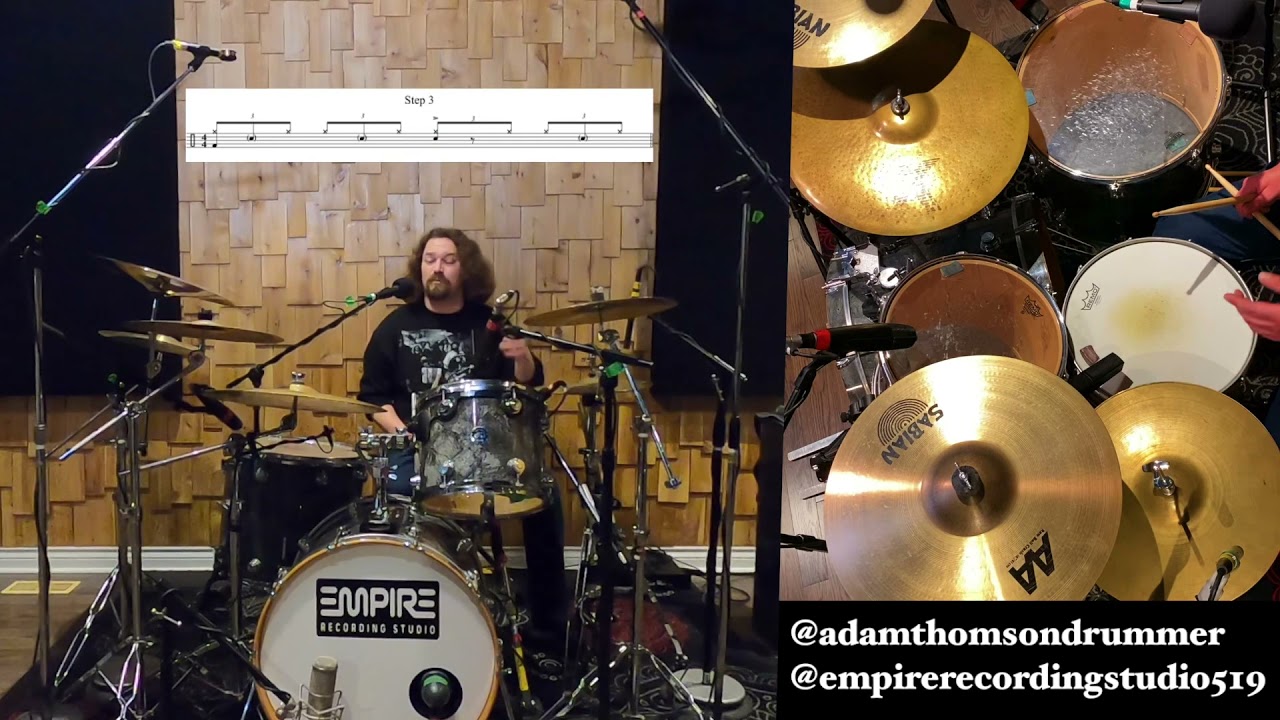 Learn The Purdie Shuffle in 3 Steps - With Notation. #purdieshuffle