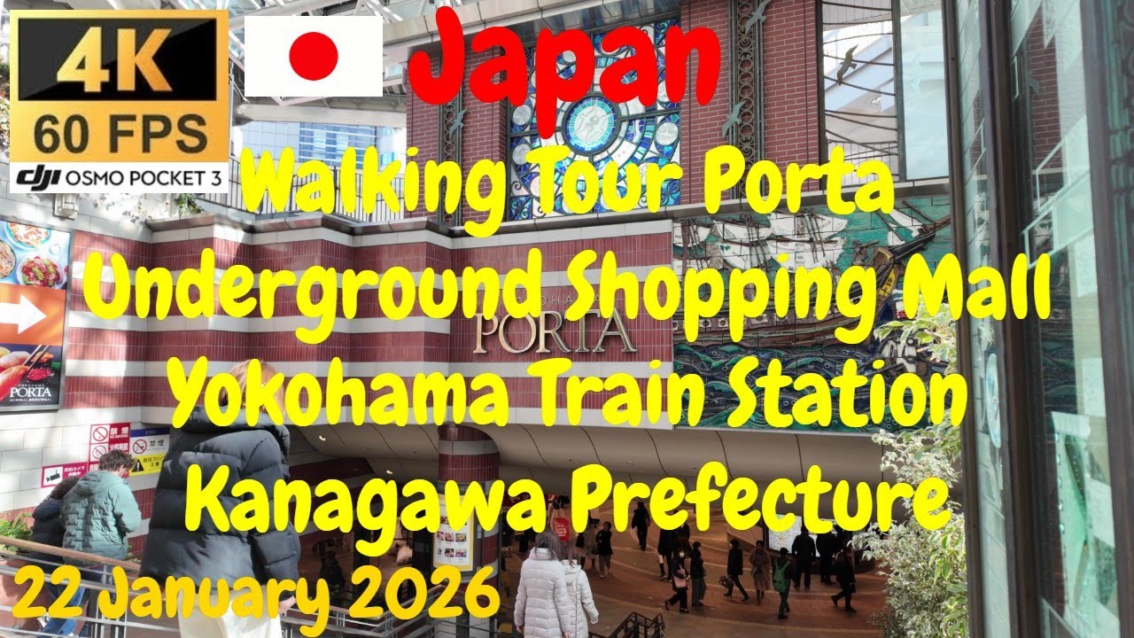 Walking Tour Porta Underground Shopping Mall - Yokohama Train Station - Japan - 22 January 2026