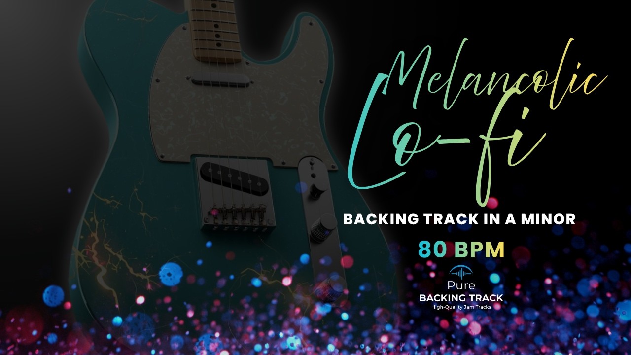 🎸Melancholy Lo-Fi / Soul Guitar Backing Track in A Minor  | 80 BPM Jam Track