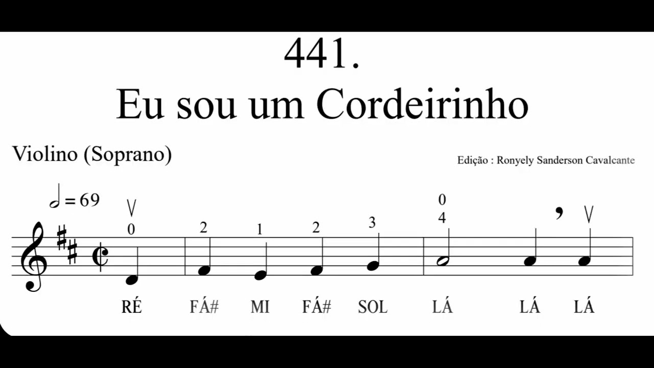 hino 441 lento violino 🎻- Eu sou um cordeirinho- @AcademiadoViolinista