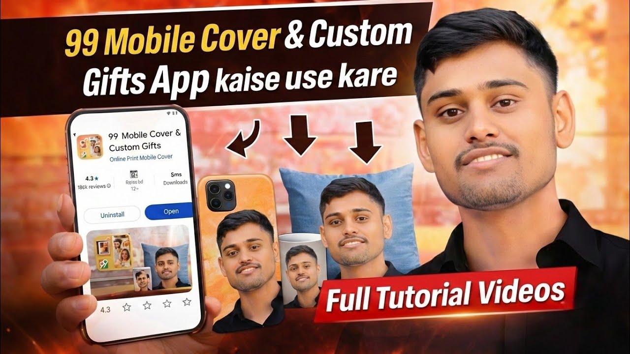 99 Mobile Cover & Custom Gift App kaise use kare।। How to Use 99 Mobile Cover & Custom Gift App।।