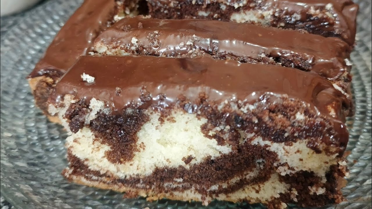 Chocolate German marble# cake bake by sadaf wafa kitchen💞💞💞