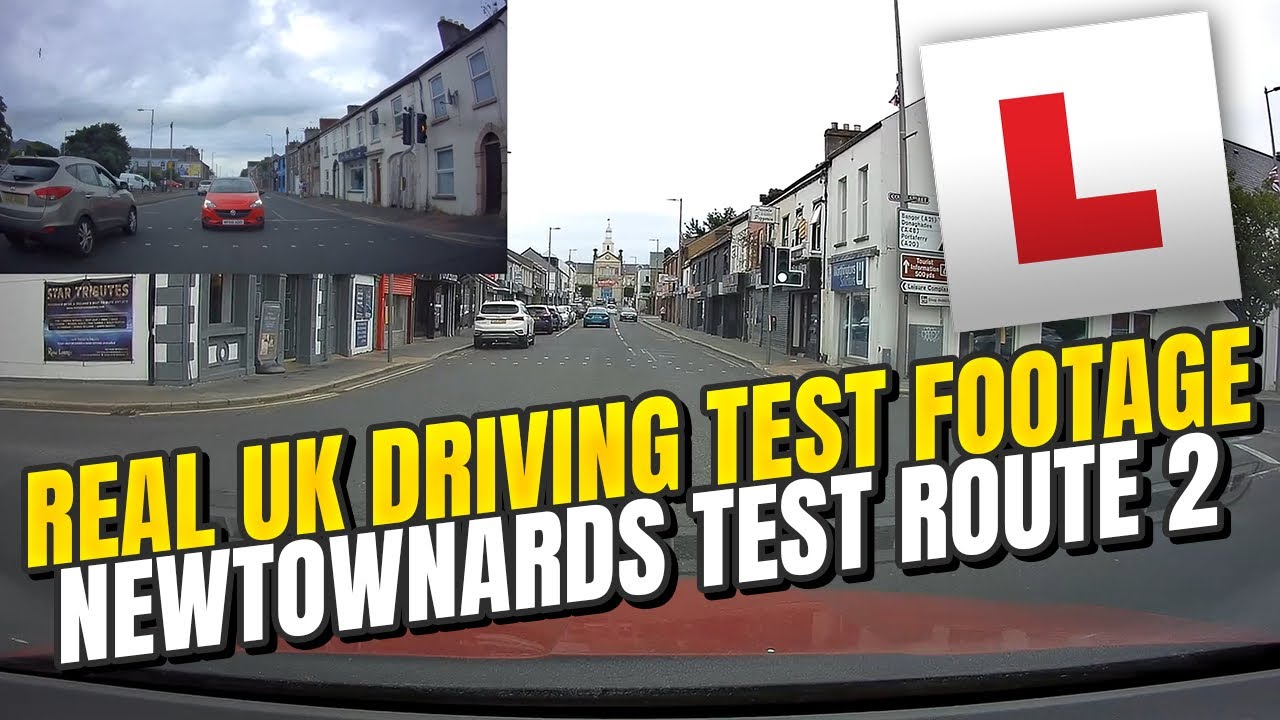 Real UK Driving Test Footage - Newtownards Test Route 2