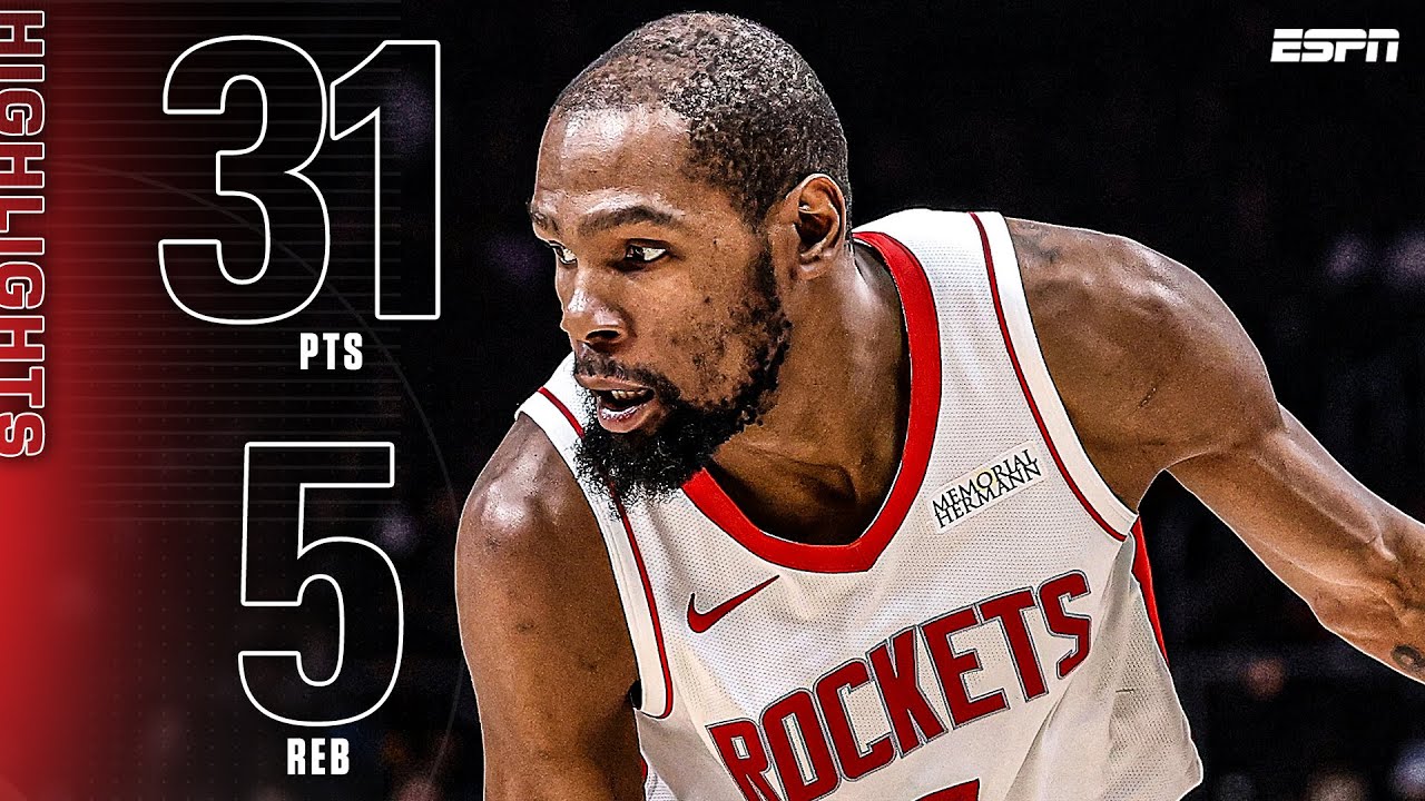 KD STAYS HOT 🔥Kevin Durant's 31 PTS leads Rockets over Hawks in Capela's return | NBA on ESPN