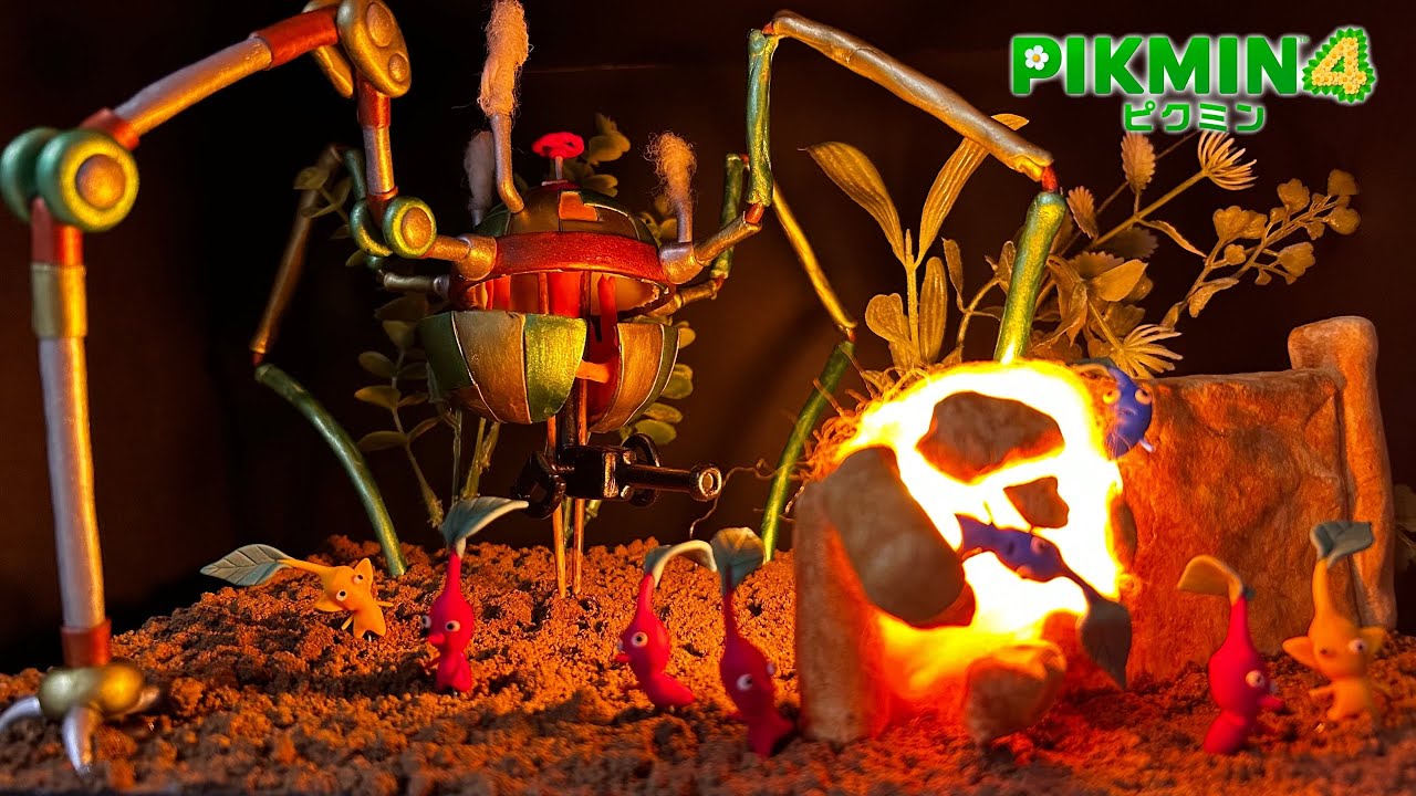 【DIY】ピクミンたちを撃つダマグモキャノン作ってみた【ピクミン4】〜I made Man-at-Legs to fight Pikmin〜