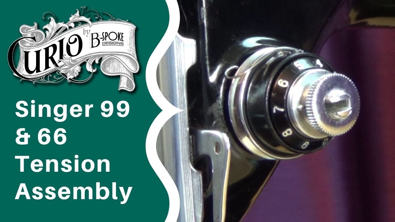 Узел натяжения Singer 99 и 66 с пронумерованной шкалой