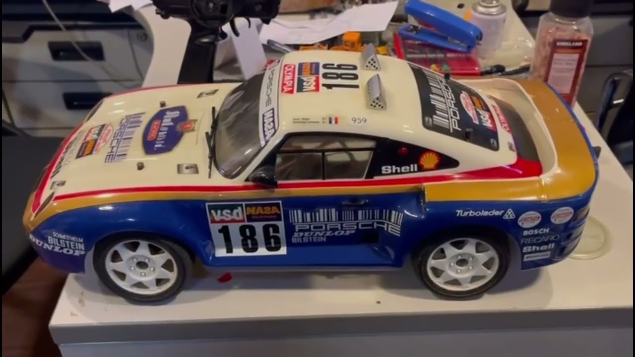 Paris Dakar Porsche 959 Carisma M48s 1/8 RTR RC not Tamiya 1/12.