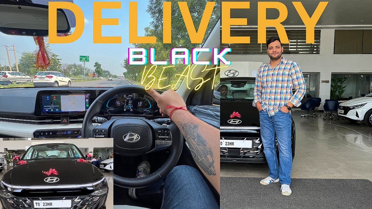 TAKING DELIVERY OF NEW HYUNDAI VERNA SXO BLACK 🖤 BLACK VERNA KO BLACKA VERNA MAI LENE GYE Vlog:25