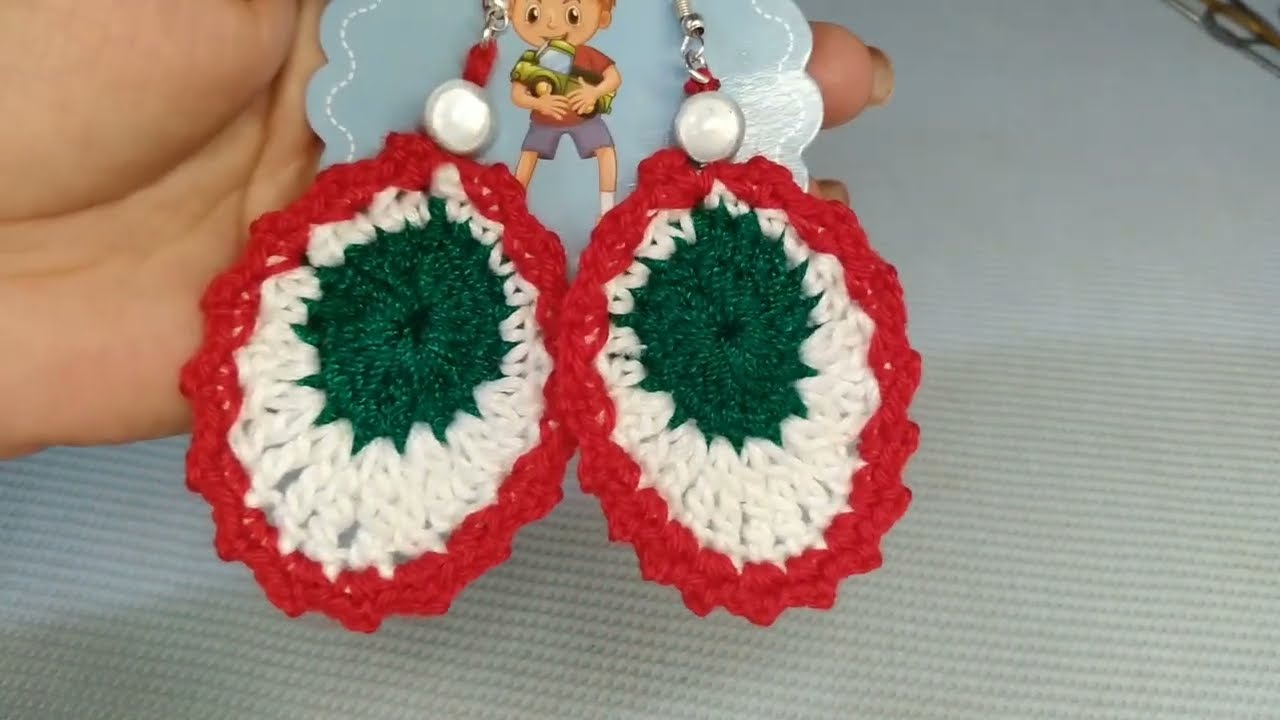 Pendientes o aretes a crochet para estas fiestas patrias