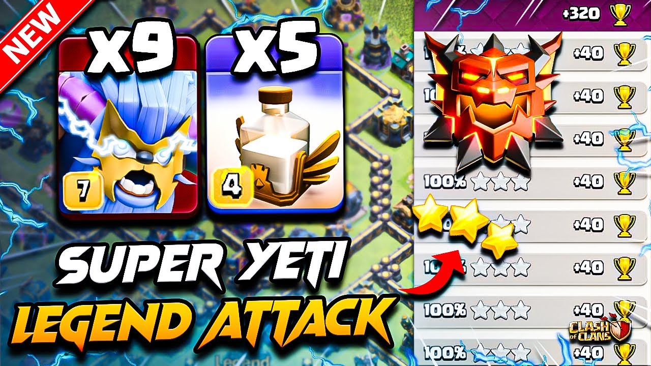 Th17 SUPER YETI Attack Clash of Clans | Best TH17 Attack Strategy With SUPER YETI (Town Hall 17) COC