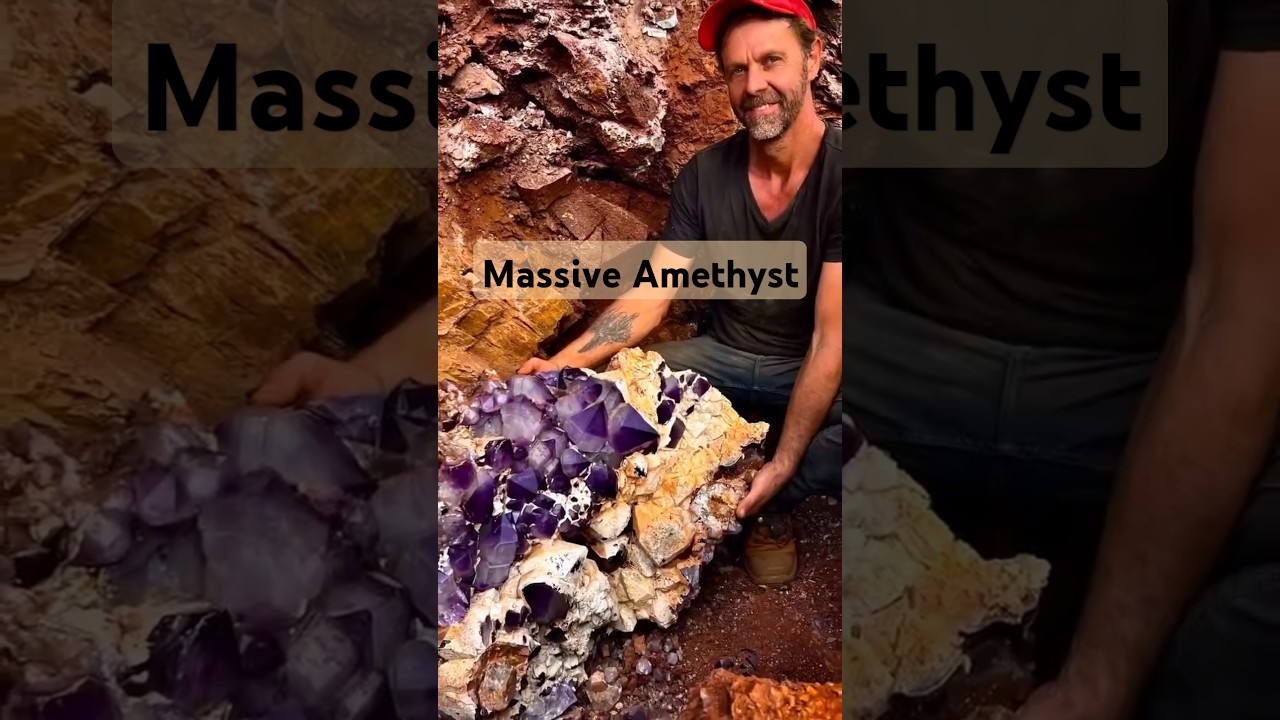 Massive 100kg Amethyst Cluster Discovered – A Gemstone Marvel! 