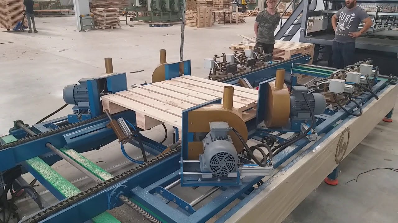 PALLET CORNER CUTTING, STAMPING, STOCKING -PALET ISTIFLEME HATTI-AKPINAR AHŞAP- www.serhatmakina.com