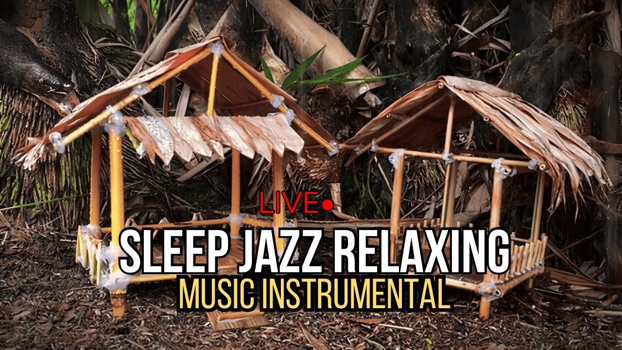 Relaxing Jazz Instrumental with Rain Sounds for Deep Sleep, Study, Stress Relief&Cozy Night Ambience