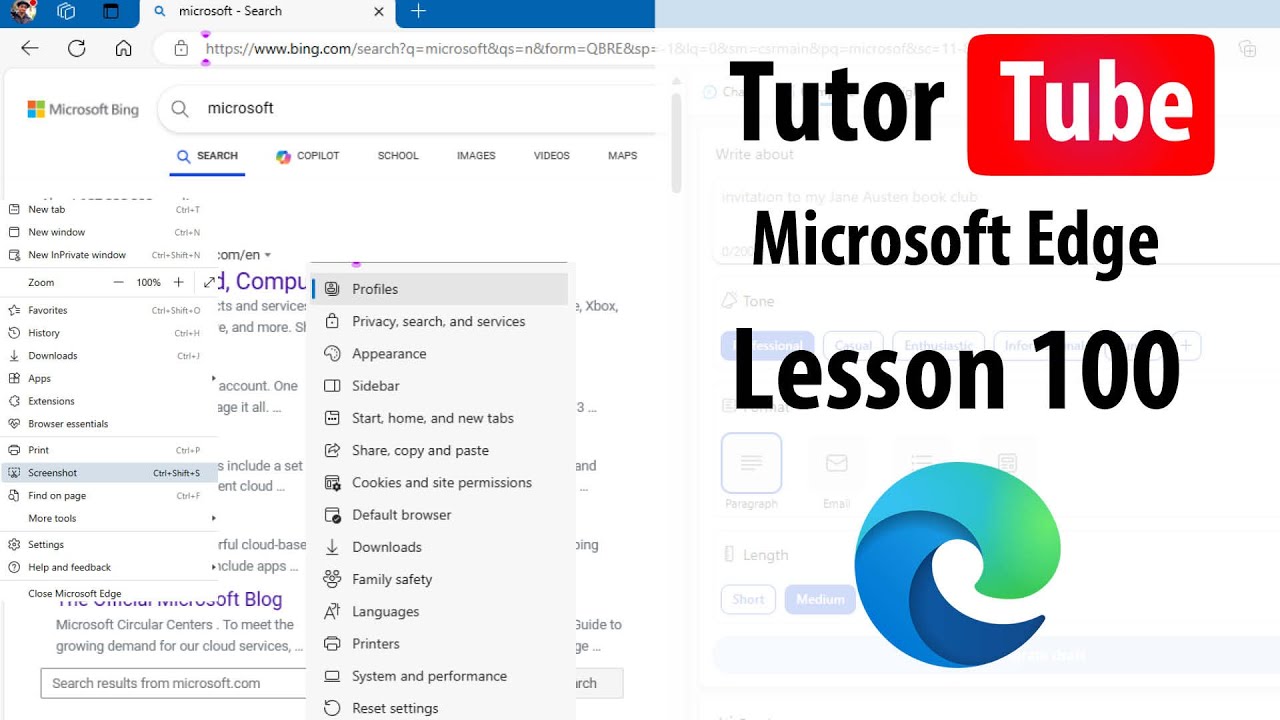 Microsoft Edge - Lesson 100 - System and Performance Settings
