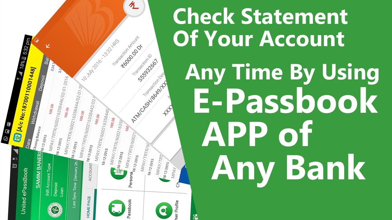 How To Check Detail Statement And More Of Your Account By Using My Bank M-passbook App [HINDI]