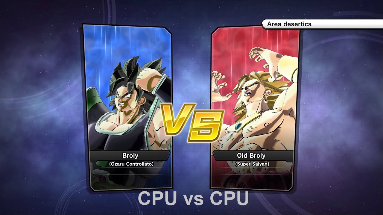 Xenoverse 2 - Requested match (CPU): Broly Ozaru Controllato vs Old Broly Super Saiyan