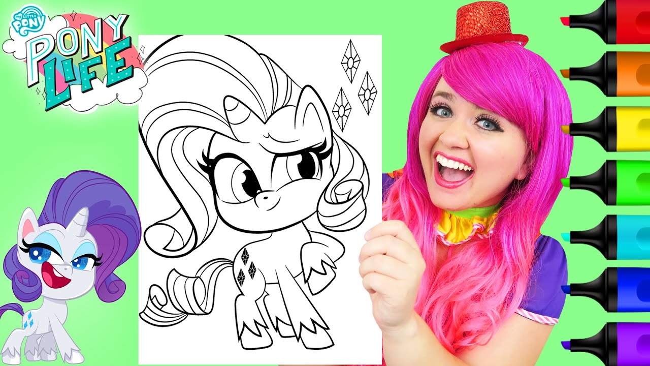 Coloring Rarity My Little Pony: Pony Life | Markers