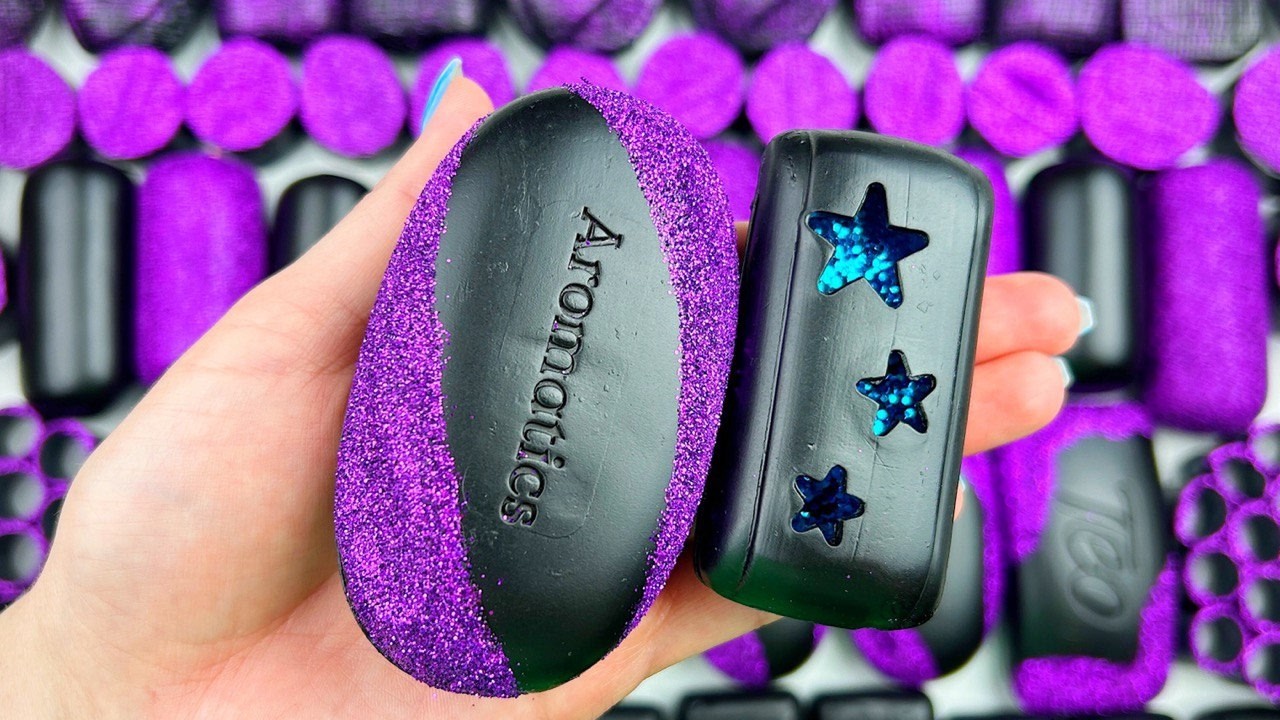 @AllaAsmr FOAM&GLITTER&STARCH★Compilation set★ASMR SOAP★Crushing soap★