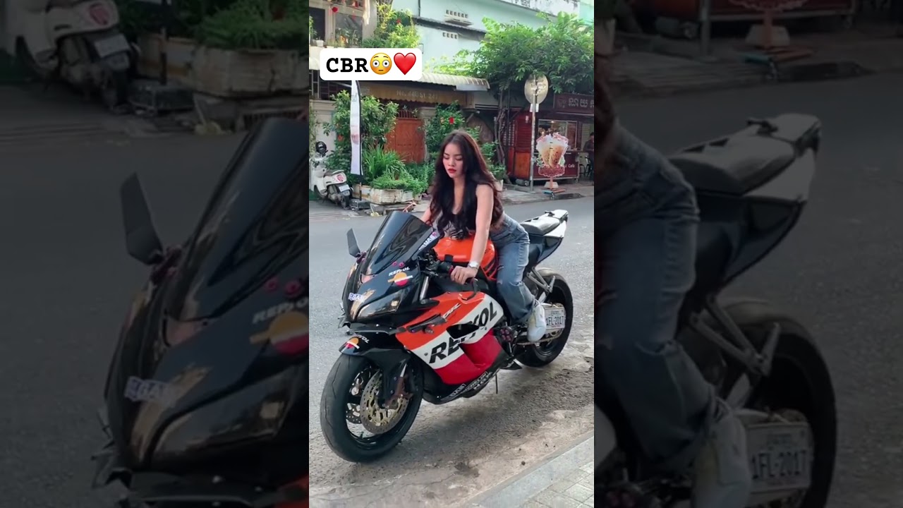 Girl test honda cbr. #honda #cbr1000rr #kawasaki #zseries #z1000
