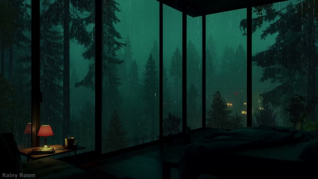 Soft Rain in a Dark Room 🌧️ Relaxing Night Sounds for Deep Sleep & Total Comfort