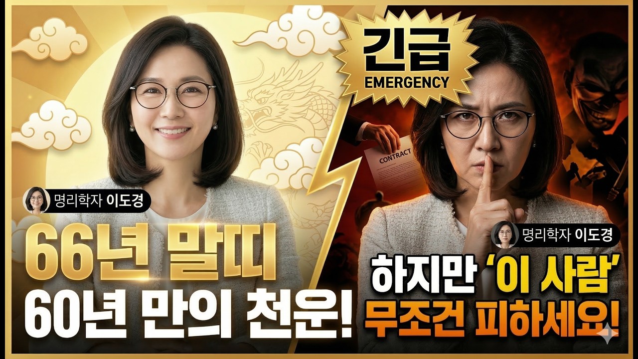 [2026년 병오년 66년생(61세) 말띠운세] 60년 만에 찾아온 내 세상인데..!! '이 사람' 잘못 만나면 전재산 다 타버립니다│명리학자 이도경