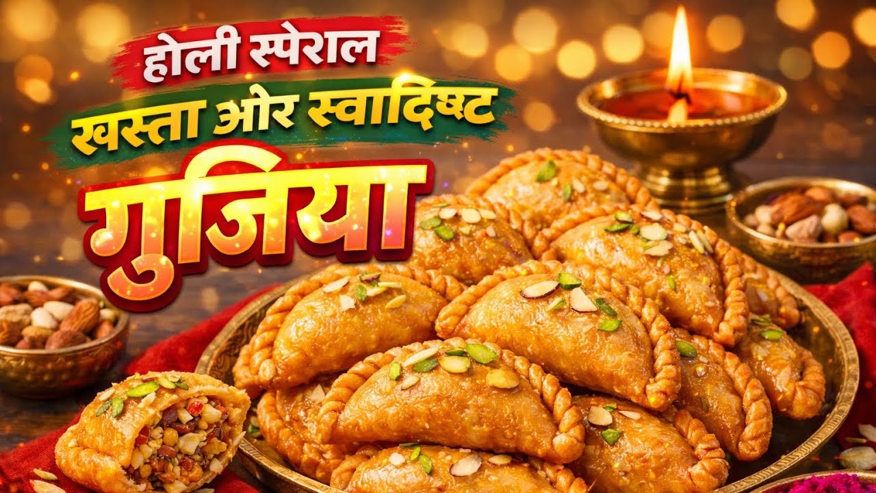 मावा गुजिया रेसिपी | होली पर बनाएं परफेक्ट मिठाई घर पर❤️