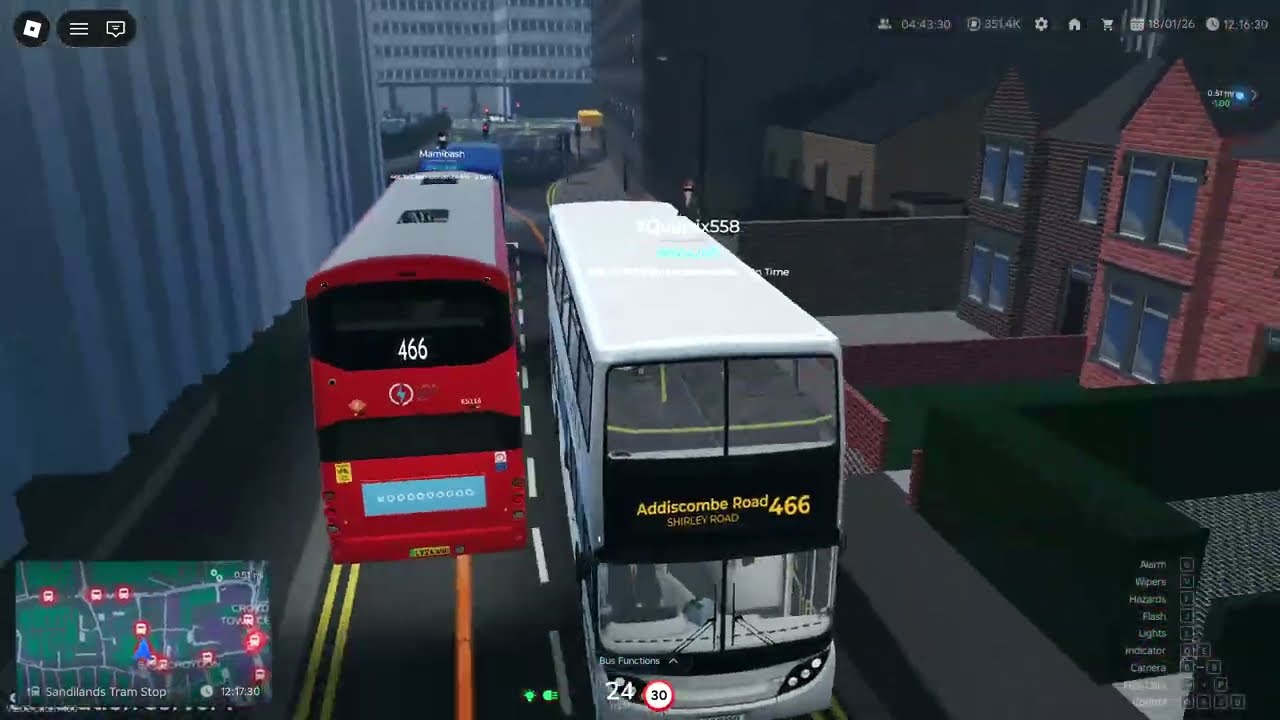 Roblox Croydon 466 Flood(Shift)Driving Sim Server SCBG-Shirley