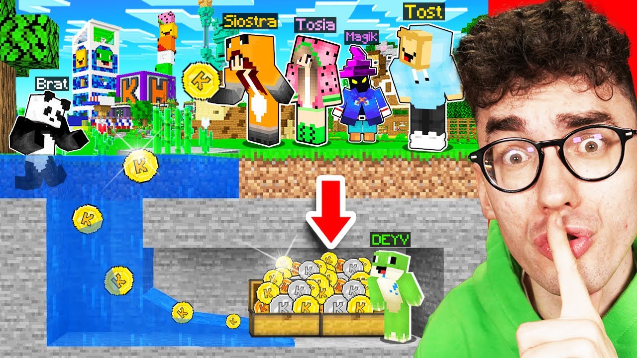 Ukradłem WSZYSTKIE KIDCOINY by WYGRAĆ z DZIEWCZYNAMI w Minecraft! (mocne)
