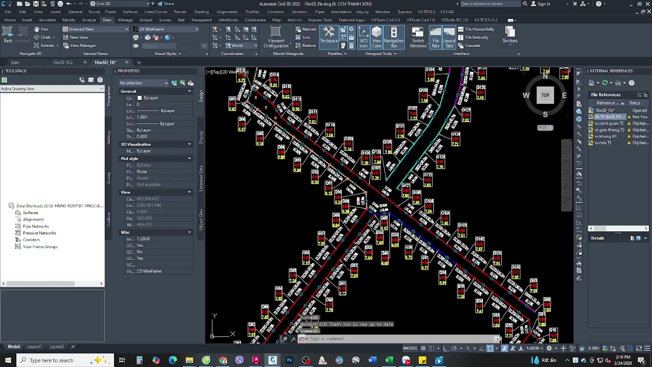 C3D - Tham chiếu file gốc để thể hiện Bản vẽ (Data shortcut)