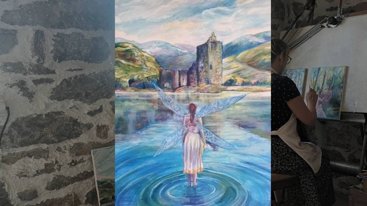 How to paint a fairy, oil on canvas