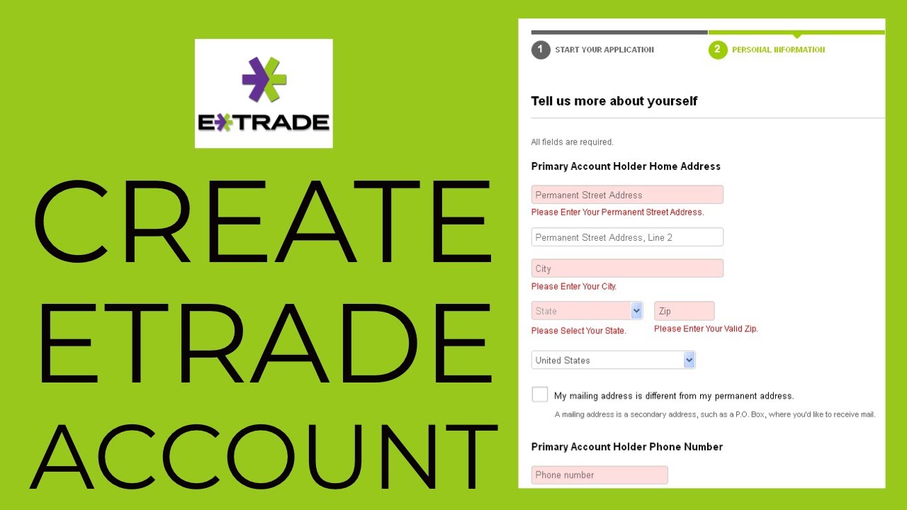 etrade.com Sign Up 2021: How to Open/Create Etrade account?