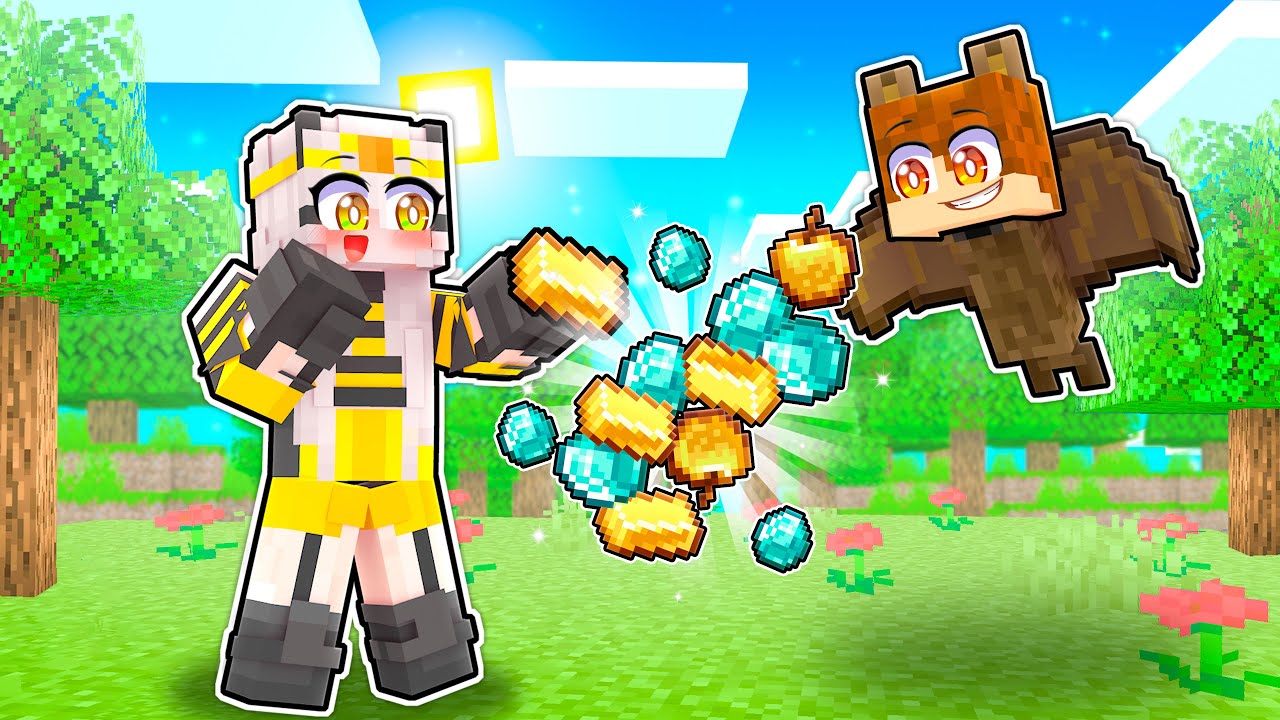 PRANKUJE KRÓLOWĄ PSZCZÓŁ JAKO MOBY w Minecraft!