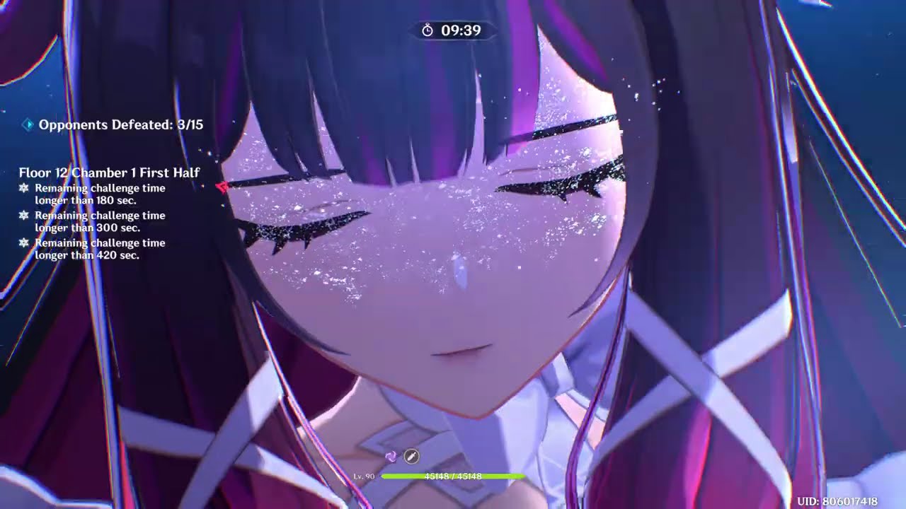 Genshin Impact Luna 4, 36 stars Spiral Abyss run (floor 11 to 12)