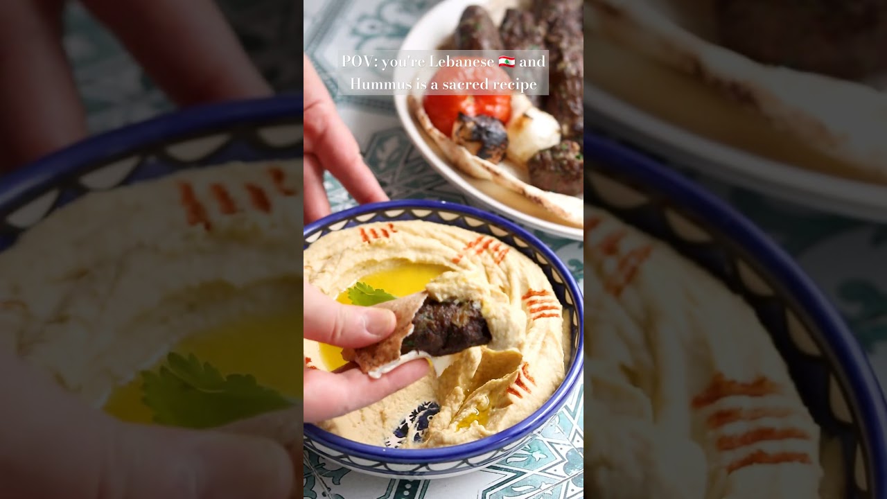 Classic Lebanese Hummus #lebanesefood #hummusrecipe #arabfood