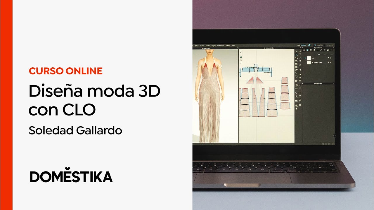 Introducción al diseño de moda 3D con CLO - Un curso de Soledad Gallardo