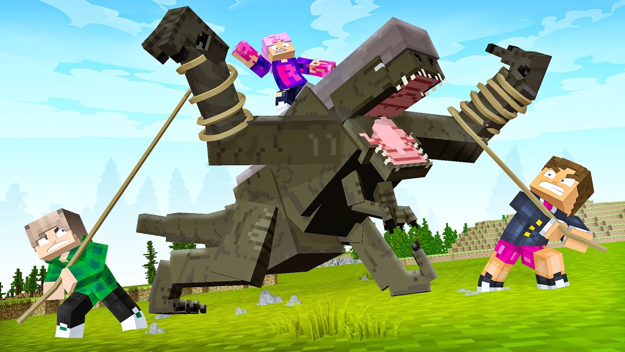 CAPTURAMOS O DISTORTUS REX no MINECRAFT!! ( JURASSIC WORLD )