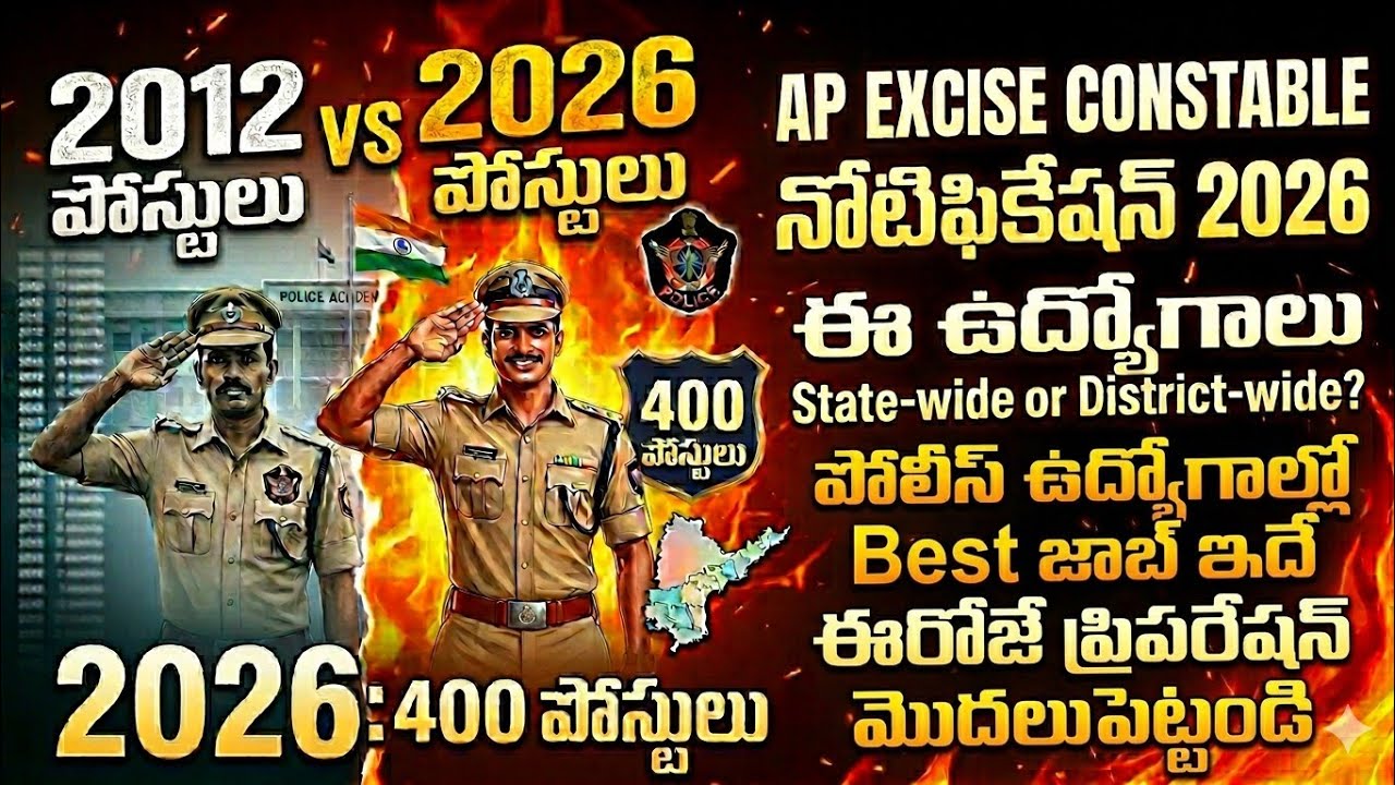 💥AP Police:Excise Constable||State wide or district wide||SLPRB or APPSC|| Best Job In Police Jobs||