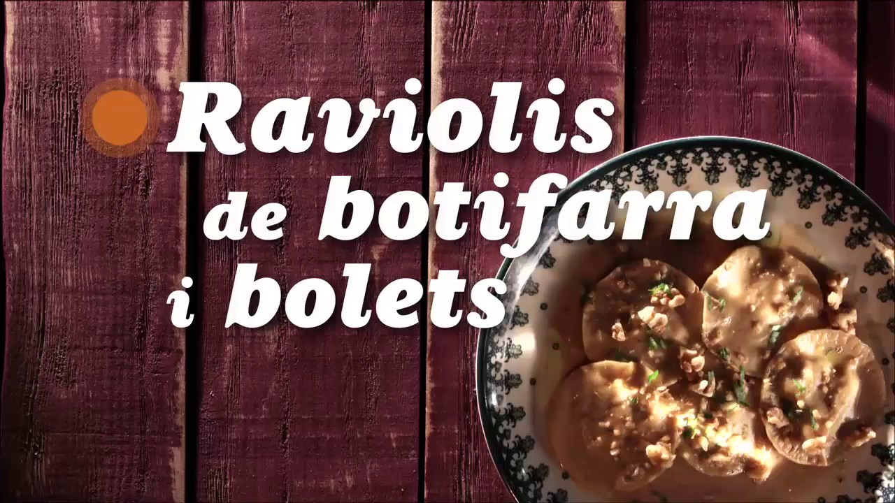 Raviolis de botifarra i bolets