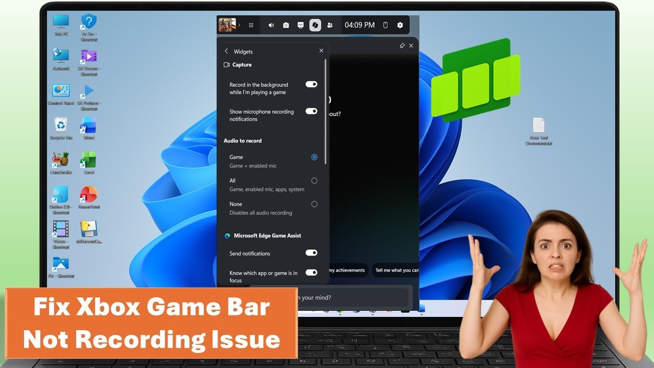 Как исправить проблему с записью Xbox Game Bar в Windows 11