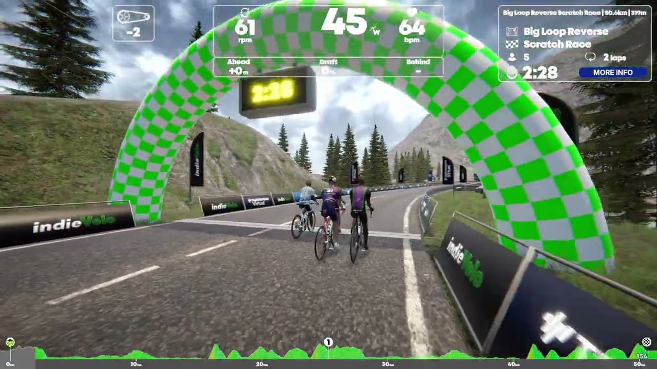 TrainingPeaks Virtual - Big Loop Reverse Scratch Race | 50.6km | 319m