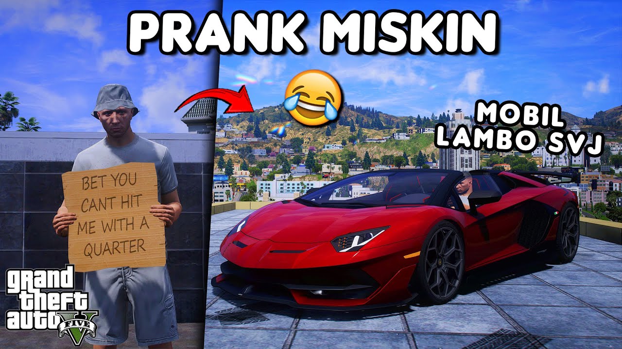 PRANK MISKIN PAKE MOBIL LAMBO SVJ - GTA 5 ROLEPLAY