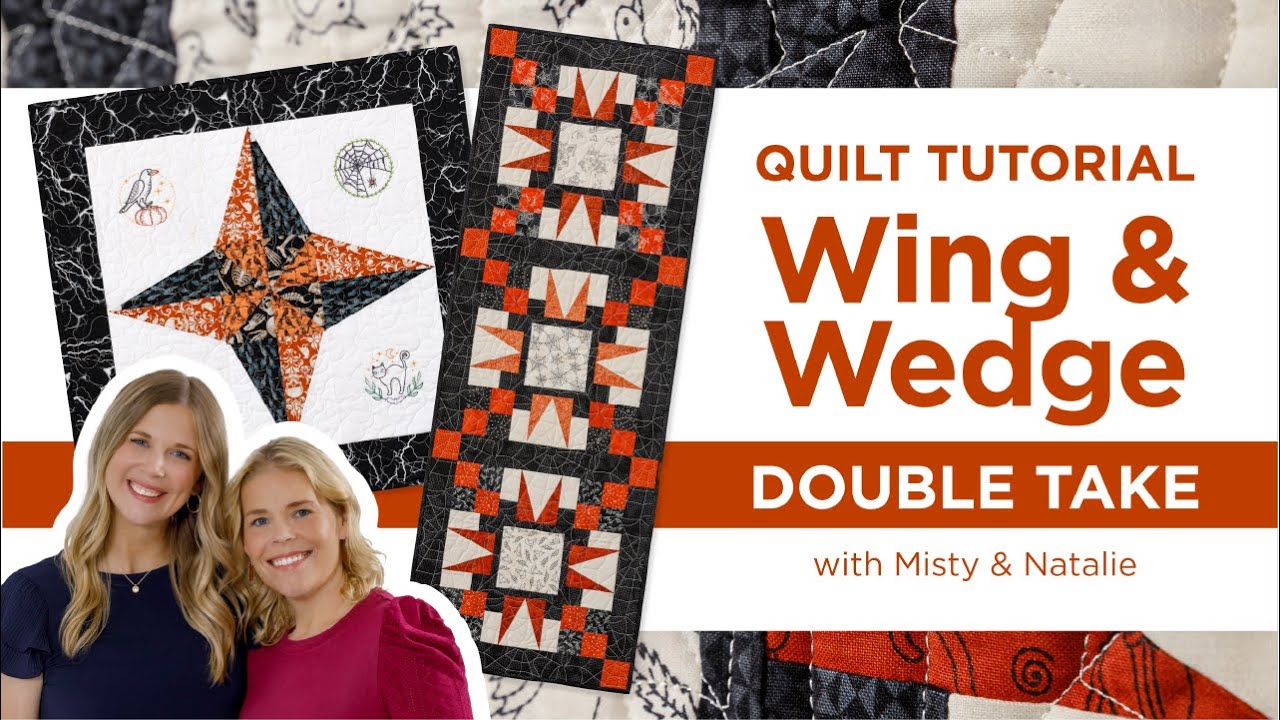 Learn How To Make a Halloween Inspired Runner & Wall Hanging | Wing & Wedge Double Take