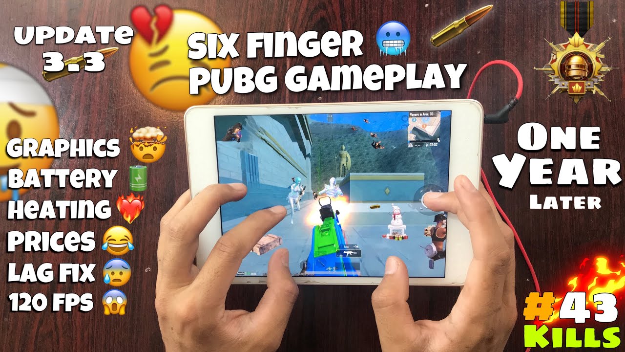 OMG 🤯 PUBG MOBILE 6 FINGER GAMEPLAY || IPAD MINI 5 PUBG TEST 2024 || IPAD MINI 5 BGMI TEST HANDCAM